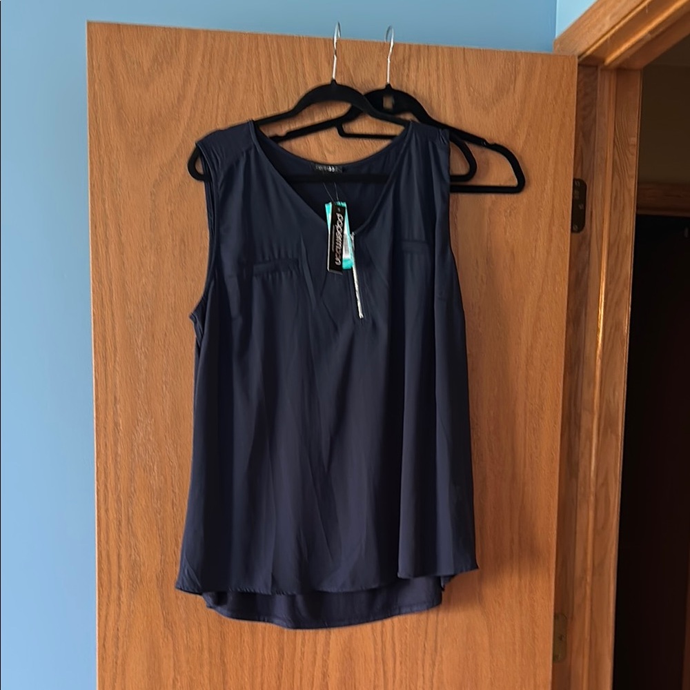 Papermoon Black Sleeveless Tank Top Relaxed Fit